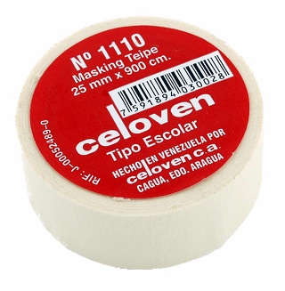 MASKING TEIPE ESCOLAR 1110 (24MM X 9M) MARCA CELOVEN