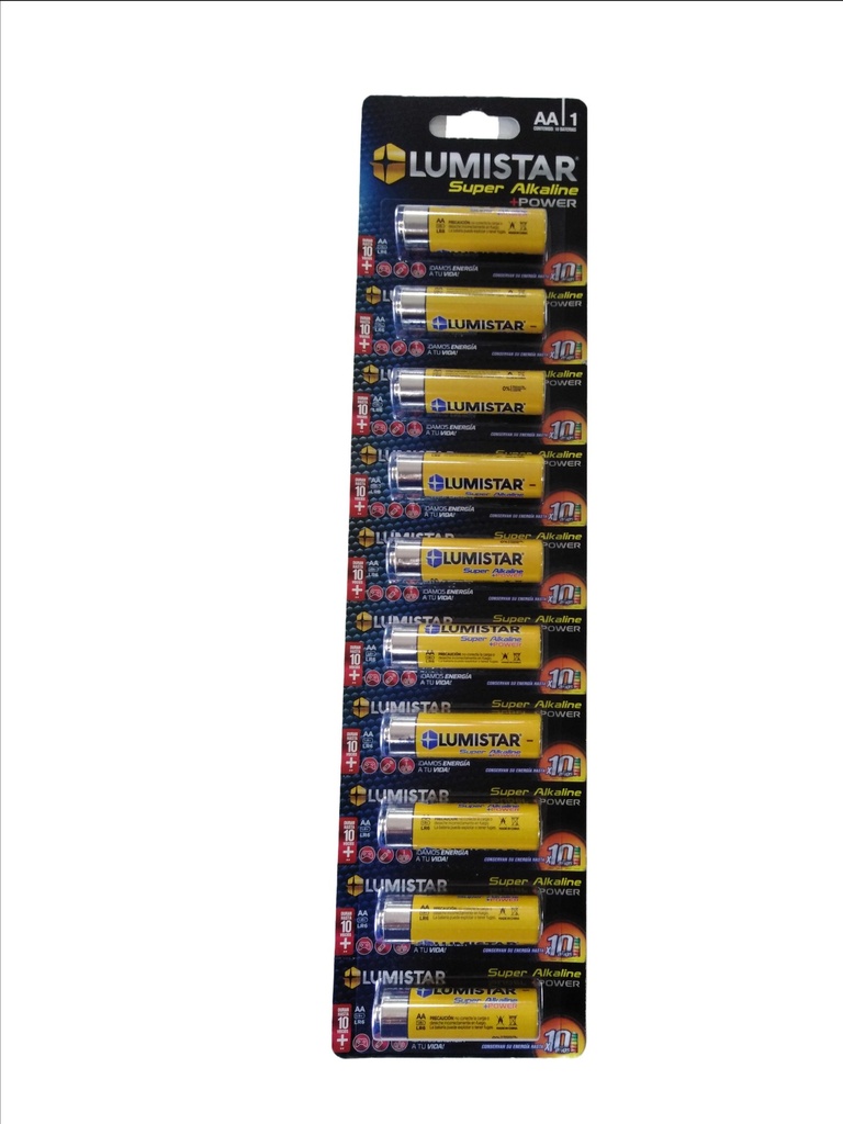 LUMISTAR BATERIA SUPER ALKALINE - AA LR6 - 10PCS/BLISTER 1.5V