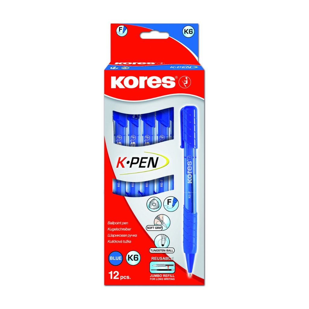 BOLIG. OPACO KORES COLOR AZUL K0-M CAJA 12 UNID (7011)