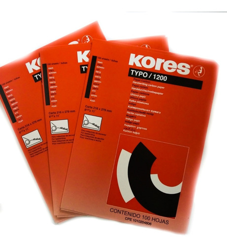 K PAPEL CARBON NGO 210X330 CM CAJA 100 HJS (OFICIO)