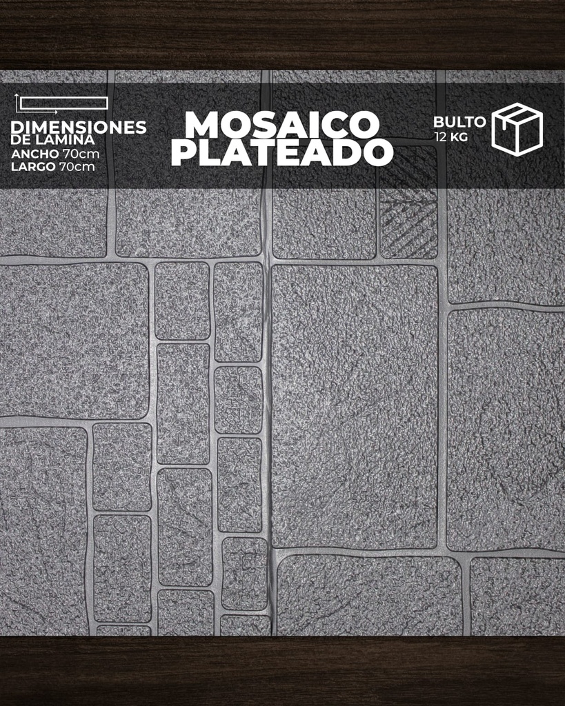 MOSAICO PLATEADO (0,70cm x 0,70cm)