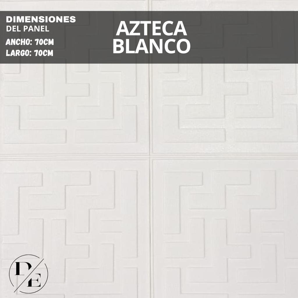 PANEL 3D AZTECA BLANCO