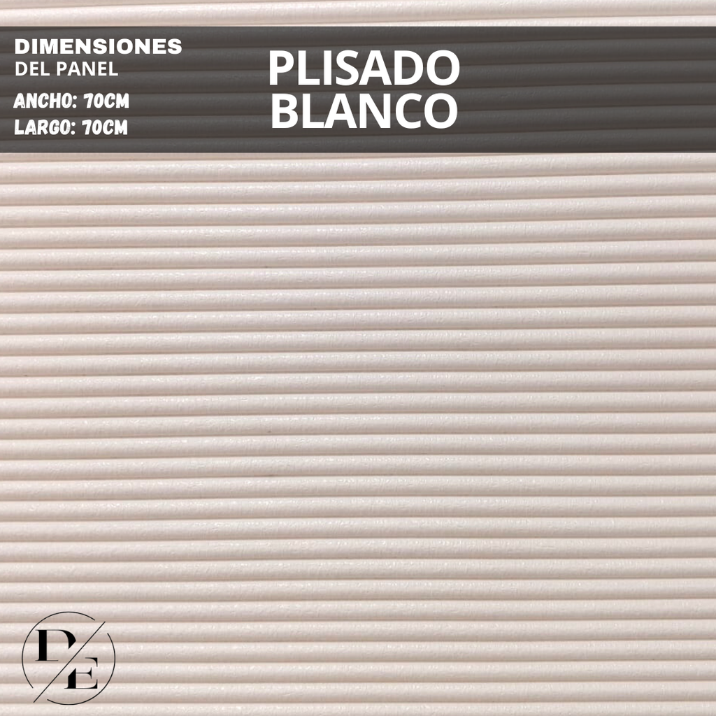 PANEL 3D PLISADO BLANCO (0,70cm x 0,70cm)