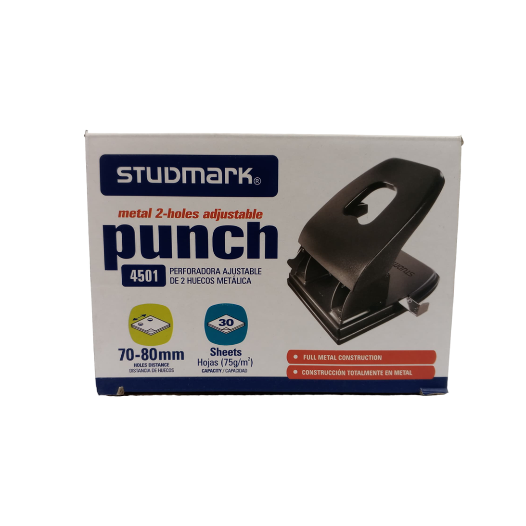 PERFORADOR DE 2 HUECOS AJUST 30HJS NG STUDMARK