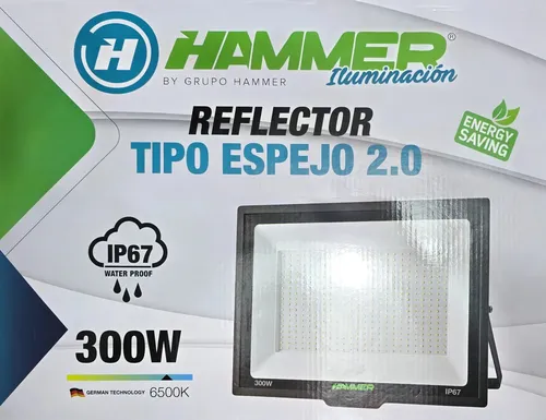 [RF0202] REFLECTOR MODELO ESPEJO 2.0 HAMMER / 300W / 6.500K / 85-277V / 75LM/W / IP65 / ALUM+GLASS/ SMD