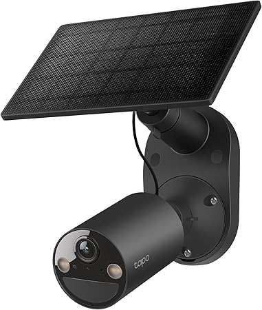 Tapo Kit SolarCam C403, cámara de batería para exteriores con panel solar, inalámbrica, 1080P.