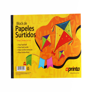 [PR-E-0143] BLOCK PAPELES SURTIDOS 18 HJS 21X31CM PRINTA