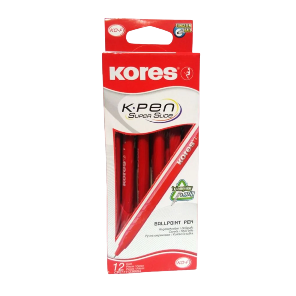 BOLIG. OPACO KORES COLOR ROJO K0-M CAJA 12 UNID (7031)