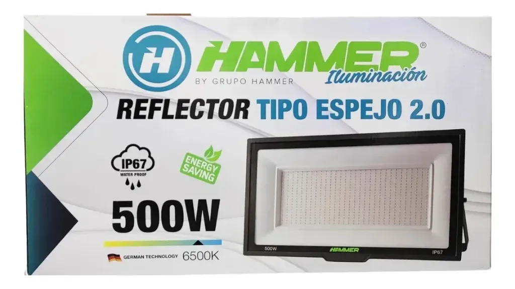 [RF0204] REFLECTOR LED - L.E - 500W - 85/277 VOLTS - 65K - 70 LXW - IP65 - 30.000HORAS - ECONOMY - TIPO ESPEJO