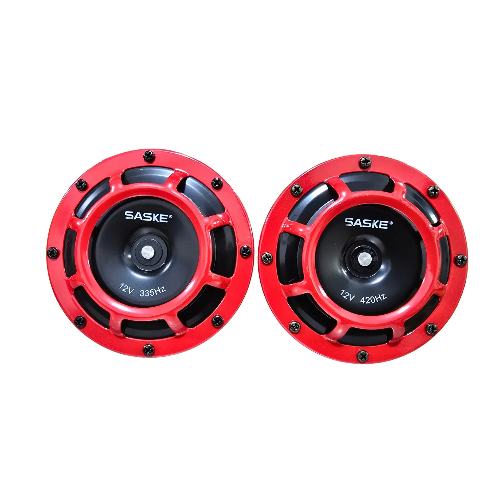 [JN-903] CLAXON SUPER SONANTE 12V (420/335Hz)- Rojo SASKE