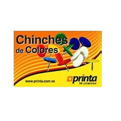 CHINCHES DE COLORES (CAJA 100 UNID) PRINTA