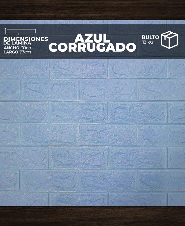 [CR0103] CORRUGADO AZUL (0,70cm X 0,77cm )