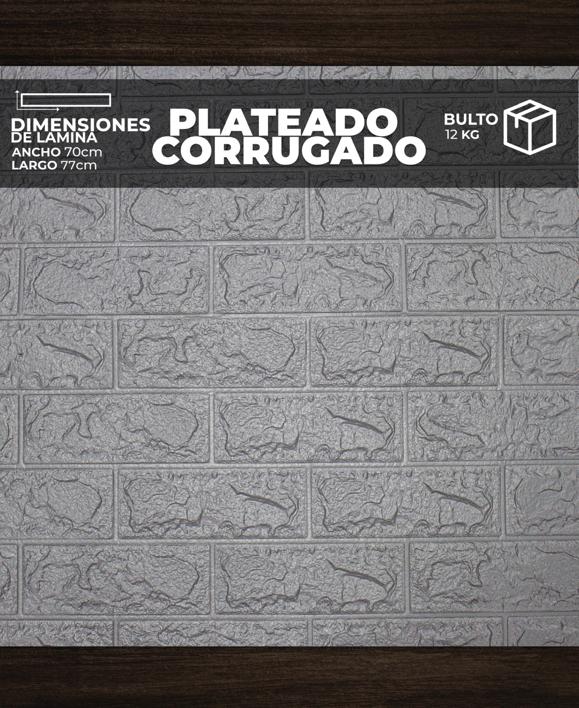 CORRUGADO PLATEADO (0,70cm X 0,77cm )
