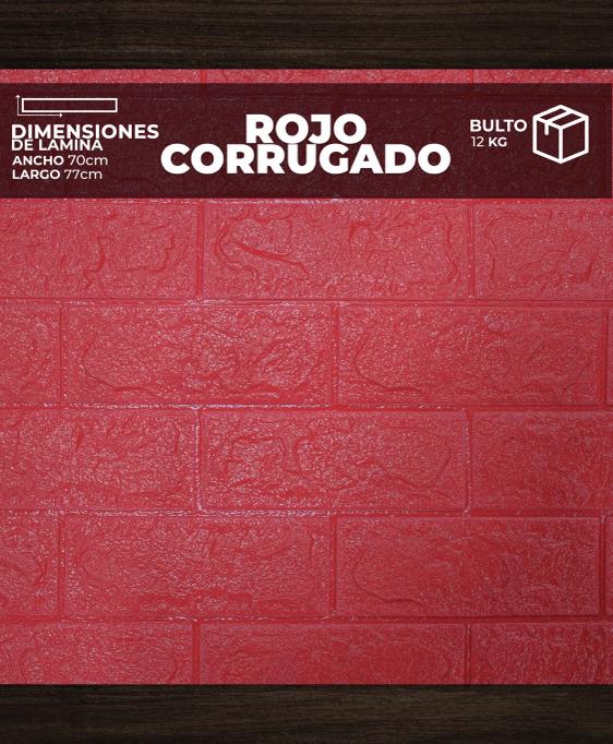 CORRUGADO ROJO (0,70cm X 0,77cm )