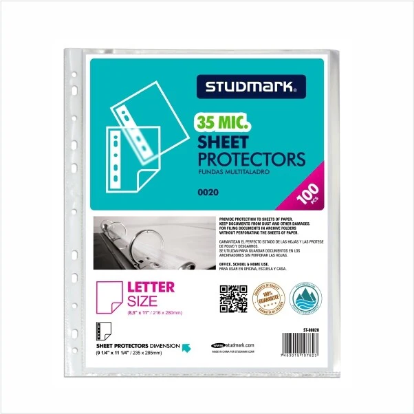 FUNDAS PROTECTORAS CARTA 35MIC 100PZS
