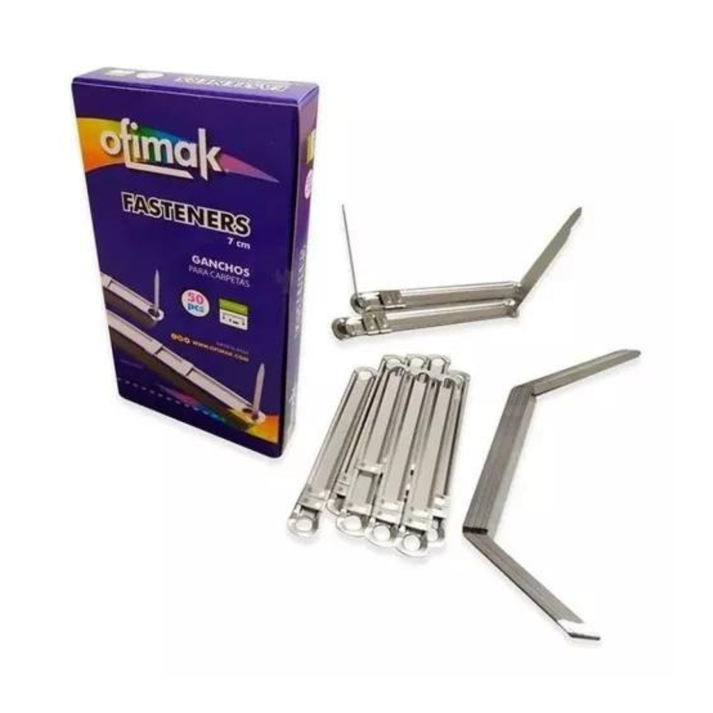 GANCHOS PARA CARPETAS 7mm KAISER 50UNID