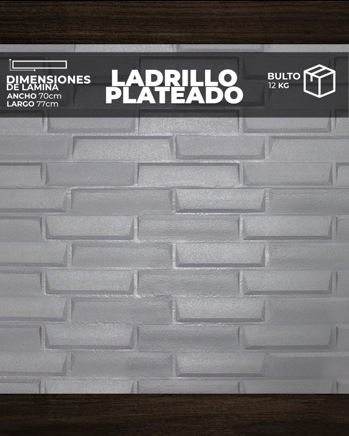 [LD0104] LADRILLO PLATEADO (0,70cm x 0,70cm)