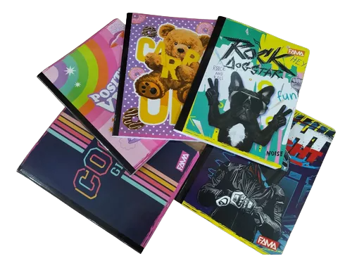 [SS-065] LIBRETA EMPASTADA  DOBLE LINEA 100H FAMA
