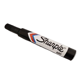 [SS-080] MARCADOR PERMANENTE COLOR NEGRO MOD 680 MARCA SHARPIE