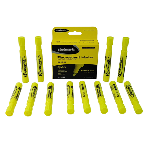 [ST-03613-G] RESALTADOR GRUESO AMARILO CAJA DE 12 UNID