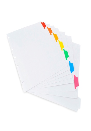 [SEP8BLANCO] SEPARADORES BLANCO 8 DIV. CARTA 12 JUEGOS