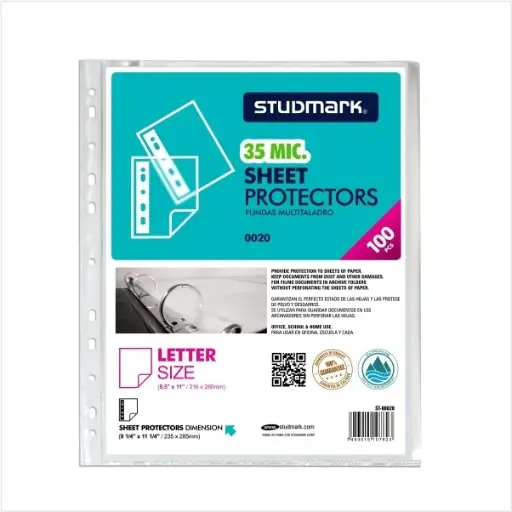 [ST-00020] FUNDAS PROTECTORAS CARTA 35MIC 100PZS