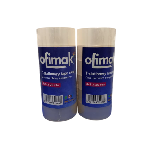 [OK28] PAQUETE DE CINTA ADHESIVA 6 UNID 3/4´´ X 20mts OFIMAK
